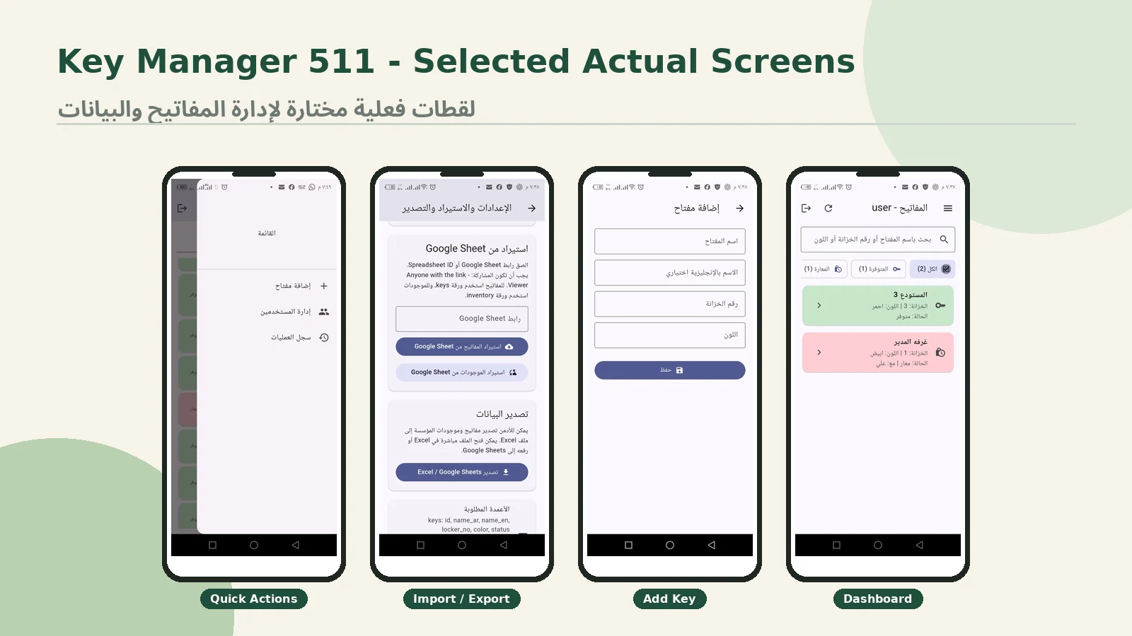 Key Manager 511 والأنظمة المؤسسية